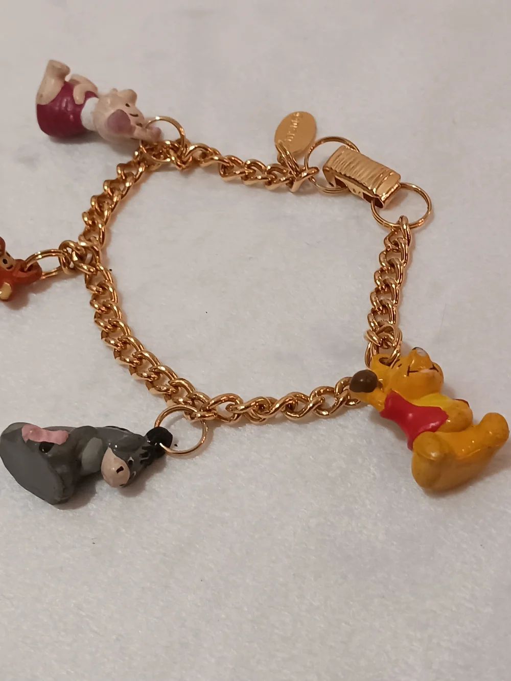 Disney Gold-tone Charm Bracelet with Small Logo Tag